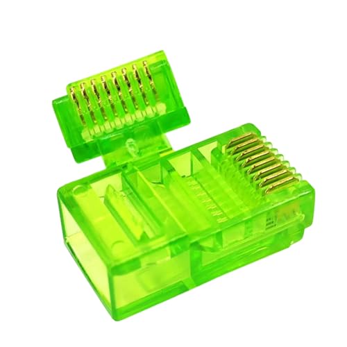 100 Stück RJ45 CAT5 Ethernet-Anschluss, Durchgang durch solides Ethernet-Kabel 100 Stück RJ45 CAT5 Ethernet-Anschluss, Durchgang durch solides Ethernet-Kabel von Kfwfuaee