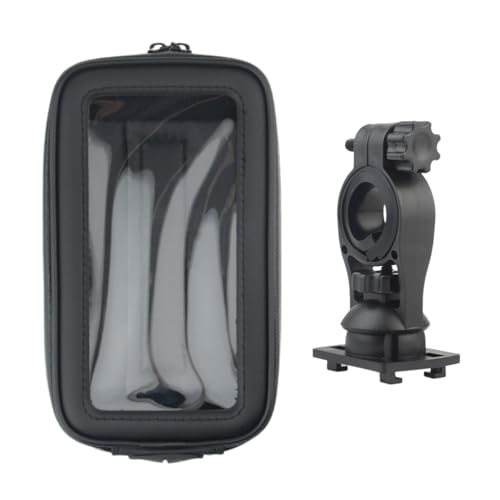 Fahrrad-Telefontasche mit Motorrad-Lenkerhalterung, Handyhalterung, Halterung für USB-Port von Kfwfuaee