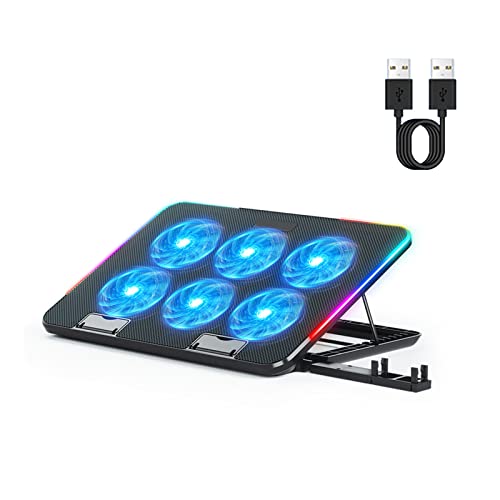 Kfwfuaee Laptop Cooling Pad Gaming Laptop Ständer Tragbarer Computerständer Mit 6 LED Lüfter 2 USB Anschluss Für 15 6 Zoll Notizbuch Kfwfuaee Laptop Cooling Pad Gaming Laptop Ständer Tragbarer Computerständer Mit 6 LED Lüfter 2 USB Anschluss Für 15 6 Zoll Notizbuch von Kfwfuaee