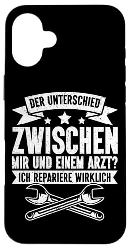 Autoschrauber Kfz Techniker Fahrzeugreparatur Wartung Hülle für iPhone 16 Plus von Kfz-Mechaniker Werkstatt Automechaniker Kfz