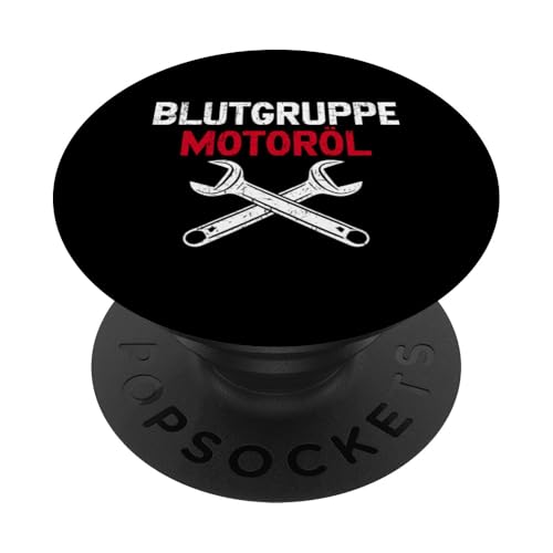 Blutgruppe Motoröl Autoschrauber Fahrzeugreparatur Wartung PopSockets Klebender PopGrip von Kfz-Mechaniker Werkstatt Automechaniker Kfz