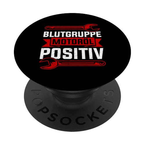 Blutgruppe Motoröl Positiv Autoschrauber Kfz Techniker PopSockets Klebender PopGrip Blutgruppe Motoröl Positiv Autoschrauber Kfz Techniker PopSockets Klebender PopGrip von Kfz-Mechaniker Werkstatt Automechaniker Kfz