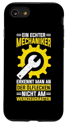Ein Echter Mechaniker Erkennt Man Der Ölflecken Hülle für iPhone SE (2020) / 7 / 8 von Kfz-Mechaniker Werkstatt Automechaniker Kfz
