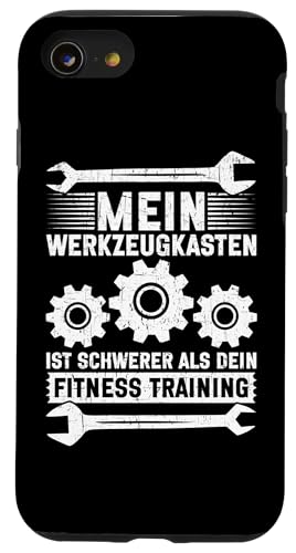 Mein Werkzeugkasten Ist Schwerer Als Dein Fitness Training Hülle für iPhone SE (2020) / 7 / 8 von Kfz-Mechaniker Werkstatt Automechaniker Kfz