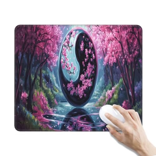 Klein Mauspad Wald Mauspad Schreibtischunterlage Wasserdicht Mousepad Klein Gaming Mauspad Klein rutschfeste Gummierte Unterseite und Genähte Kanten für Gaming Zubehör Deko (240x200x3 mm, Yin Yang) Klein Mauspad Wald Mauspad Schreibtischunterlage Wasserdicht Mousepad Klein Gaming Mauspad Klein rutschfeste Gummierte Unterseite und Genähte Kanten für Gaming Zubehör Deko (240x200x3 mm, Yin Yang) von Kggyele