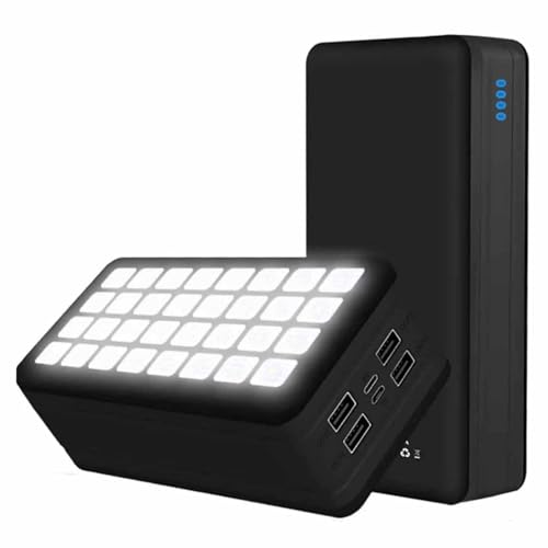 KhUkhu 50000 Mah Power Bank, 32 LEDs, Taschenlampe, 10 W, Tragbares Ladegerät Mit 4 USB-Ausgängen Und 2 Eingängen, Externer Akku Mit Großer Kapazität Für Telefone Und Mobilgeräte KhUkhu 50000 Mah Power Bank, 32 LEDs, Taschenlampe, 10 W, Tragbares Ladegerät Mit 4 USB-Ausgängen Und 2 Eingängen, Externer Akku Mit Großer Kapazität Für Telefone Und Mobilgeräte von KhUkhu