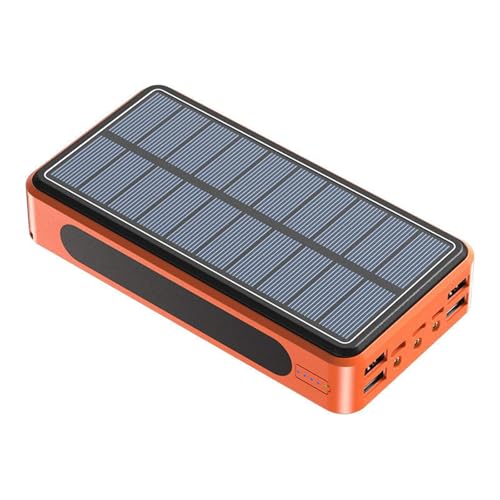 KhUkhu Chargeur Solaire Sans Fil 100 000 Mah, Batterie Externe Avec 5 Sorties, 4 Entrées Et Lampe De Poche LED, Charge Rapide,Orange KhUkhu Chargeur Solaire Sans Fil 100 000 Mah, Batterie Externe Avec 5 Sorties, 4 Entrées Et Lampe De Poche LED, Charge Rapide,Orange von KhUkhu