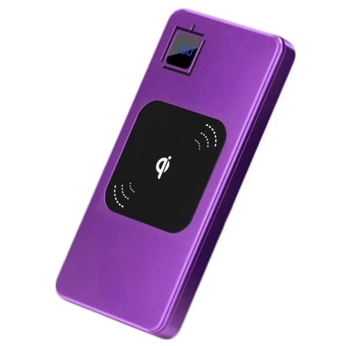 KhUkhu Kabelloses Ladegerät, Powerbank, Tragbarer Externer Akku Mit 10.000 Mah, QC 3.0-Anschlüssen Und LED-Anzeige, Kompatibel Mit Allen Qi-Fähigen Geräten,Lila KhUkhu Kabelloses Ladegerät, Powerbank, Tragbarer Externer Akku Mit 10.000 Mah, QC 3.0-Anschlüssen Und LED-Anzeige, Kompatibel Mit Allen Qi-Fähigen Geräten,Lila von KHUKHU