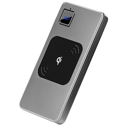 KhUkhu Kabelloses Ladegerät, Powerbank, Tragbarer Externer Akku Mit 10.000 Mah, QC 3.0-Anschlüssen Und LED-Anzeige, Kompatibel Mit Allen Qi-Fähigen Geräten,Silber KhUkhu Kabelloses Ladegerät, Powerbank, Tragbarer Externer Akku Mit 10.000 Mah, QC 3.0-Anschlüssen Und LED-Anzeige, Kompatibel Mit Allen Qi-Fähigen Geräten,Silber von KhUkhu