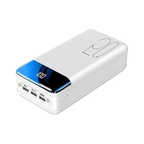 KhUkhu Power Bank, Schnelles Aufladen, Tragbares 50000-Mah-Ladegerät, Telefon-Akkupack Mit Hoher Kapazität Und 3 Ausgängen, Mit Taschenlampe Und Externer LED-Anzeige,Weiß KhUkhu Power Bank, Schnelles Aufladen, Tragbares 50000-Mah-Ladegerät, Telefon-Akkupack Mit Hoher Kapazität Und 3 Ausgängen, Mit Taschenlampe Und Externer LED-Anzeige,Weiß von KhUkhu