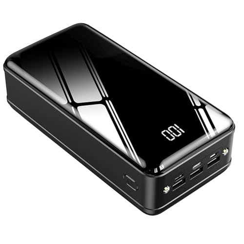 KhUkhu Powerbank, Tragbares 60000-Mah-Ladegerät Mit Ausgängen Und Eingängen, Schnelles Telefonladegerät Mit Taschenlampe, Ultrahoher Externer USB-C-Akku Für Camping Im Freien,Schwarz KhUkhu Powerbank, Tragbares 60000-Mah-Ladegerät Mit Ausgängen Und Eingängen, Schnelles Telefonladegerät Mit Taschenlampe, Ultrahoher Externer USB-C-Akku Für Camping Im Freien,Schwarz von KhUkhu