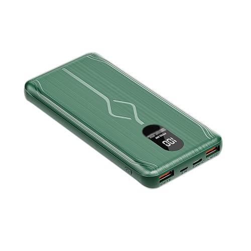 KhUkhu Schnelllade-Powerbank PD22.5W, Tragbares 20000-Mah-Ladegerät, Digitale Anzeige, Externer Akku, Große Kapazität, Dünnes Akku-Backup Mit 1 Eingang Und 3 Ausgängen,Grün KhUkhu Schnelllade-Powerbank PD22.5W, Tragbares 20000-Mah-Ladegerät, Digitale Anzeige, Externer Akku, Große Kapazität, Dünnes Akku-Backup Mit 1 Eingang Und 3 Ausgängen,Grün von KhUkhu