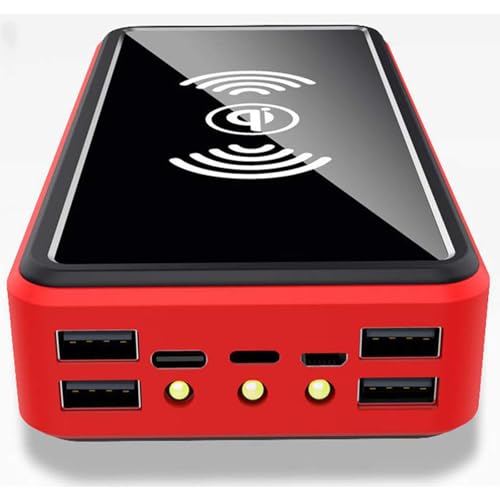 KhUkhu Solarladegerät, Kabellose Solar-Powerbank, 100.000 Mah, Tragbares Ladegerät Mit 5 Ausgängen, 4 Eingängen Und LED-Taschenlampen, Externer Akkupack Für iPhone, Samsung Galaxy, Ipad Usw.,Orange KhUkhu Solarladegerät, Kabellose Solar-Powerbank, 100.000 Mah, Tragbares Ladegerät Mit 5 Ausgängen, 4 Eingängen Und LED-Taschenlampen, Externer Akkupack Für iPhone, Samsung Galaxy, Ipad Usw.,Orange von KhUkhu