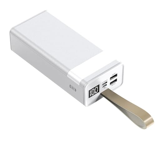 KhUkhu Tragbares Outdoor-Ladegerät Mit LED-Licht, 20000 Mah Große Kapazität Für Outdoor-Camping, Lange Akkulaufzeit, Mobile Powerbank Mit Digitalanzeige, Schatz Zum Aufladen Von Mobiltelefonen,Weiß KhUkhu Tragbares Outdoor-Ladegerät Mit LED-Licht, 20000 Mah Große Kapazität Für Outdoor-Camping, Lange Akkulaufzeit, Mobile Powerbank Mit Digitalanzeige, Schatz Zum Aufladen Von Mobiltelefonen,Weiß von KhUkhu