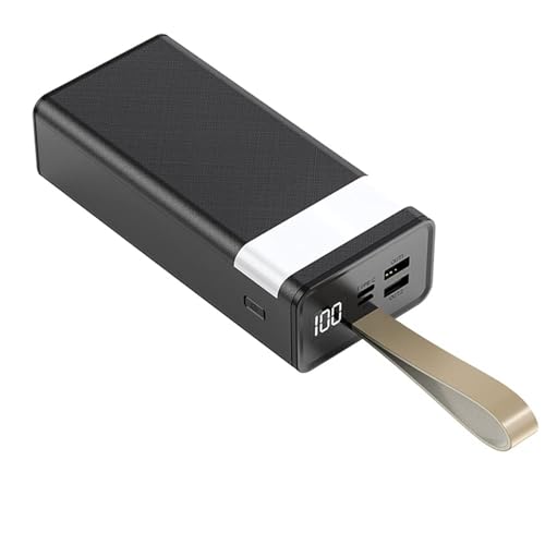 Tragbares Outdoor-Ladegerät Mit LED-Licht, 20000 Mah Große Kapazität Für Outdoor-Camping, Lange Akkulaufzeit, Mobile Powerbank Mit Digitalanzeige, Schatz Zum Aufladen Von Mobiltelefonen,Schwarz Tragbares Outdoor-Ladegerät Mit LED-Licht, 20000 Mah Große Kapazität Für Outdoor-Camping, Lange Akkulaufzeit, Mobile Powerbank Mit Digitalanzeige, Schatz Zum Aufladen Von Mobiltelefonen,Schwarz von KhUkhu