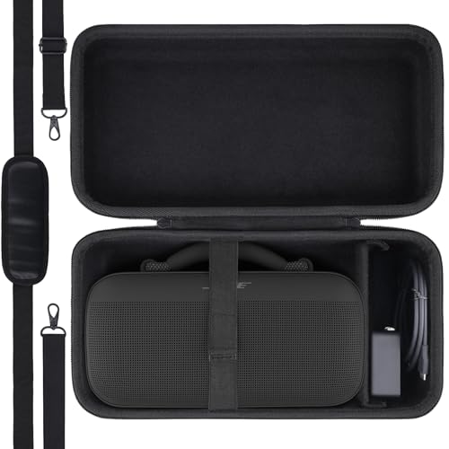 Khanka Hard Travel Tasche Ersatz für Bose Neuer Tragbarer SoundLink Max Lautsprecher, nur Hülle (Schwarz) von Khanka