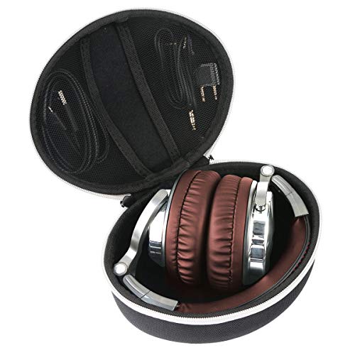 Khanka Hart Kopfhörer Tasche Für OneOdio DJ Kopfhörer Over-Ear Headset, Nur Tasche (Weiß Reißverschluss) von Khanka