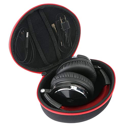 Khanka Hart Kopfhörer Tasche Für OneOdio DJ Kopfhörer Over-Ear Headset, Nur Tasche. (Rot Reißverschluss) von Khanka