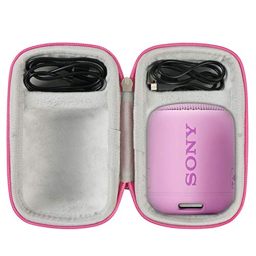 Khanka Hart Reise Tragetasche case Für Sony SRS-XB13/SRS-XB12 Bluetooth Lautsprecher tragbar kabellos. (Rosa) von Khanka