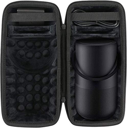 Khanka Hart Tasche Schutzhülle Für Bose Portable Smart/Home Speaker Lautsprecher,Case passt Lautsprecher und Ladeschale.(Schwarz) von Khanka