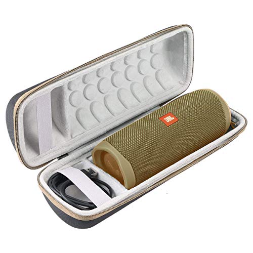 Khanka Hart Tasche Schutzhülle für JBL Flip 6 Flip5 Bluetooth Box tragbarer Lautsprecher and Zubehör. (Gelb Reißverschluss) von Khanka
