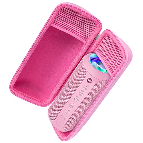 Khanka Hart Tasche für Ortizan X10 Bluetooth Lautsprecher Tragbarer IPX7 Wasserdichter Kabelloser Lautsprecher, nur Hülle(Rosa) von Khanka