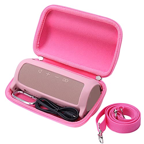 Khanka Hart Tasche mit Silikonhülle für JBL Flip 6 Bluetooth Box Tragbarer Lautsprecher Speaker. (Rosa) von Khanka