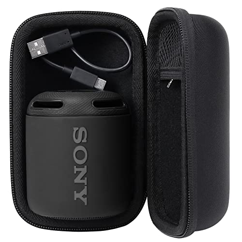 Khanka Hart Tragetasche Case für Sony SRS-XB13 Bluetooth Lautsprecher Tragbar Kabellos Speaker. (Schwarz) von Khanka