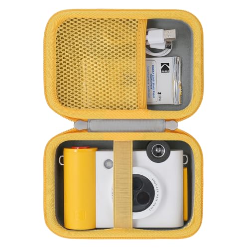 Khanka Harte Reisetasche, kompatibel mit der digitalen Sofortbildkamera Kodak Smile+, mit Schultergurt, schützende tragbare Aufbewahrungshülle für 2x3-Zoll-Fotodrucke, Weiß (nur Hülle) von Khanka