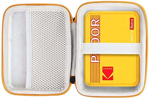 Khanka Tasche Kompatibel für Kodak Mini Shot 3 Retro C300R & Mini 3 Retro P300R Tragbare Sofortbildkamera Mobiler Handy Fotodrucker (Schwarz/Weiß) von Khanka
