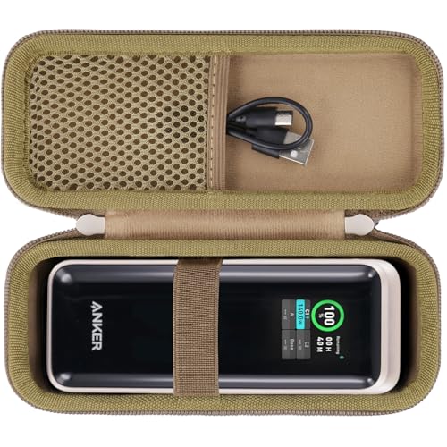 Khanka für Anker Prime Power Bank 27.650mAh Powerbank (250W) Hartschalen-Trageetui, nur das Etui, Gold von Khanka