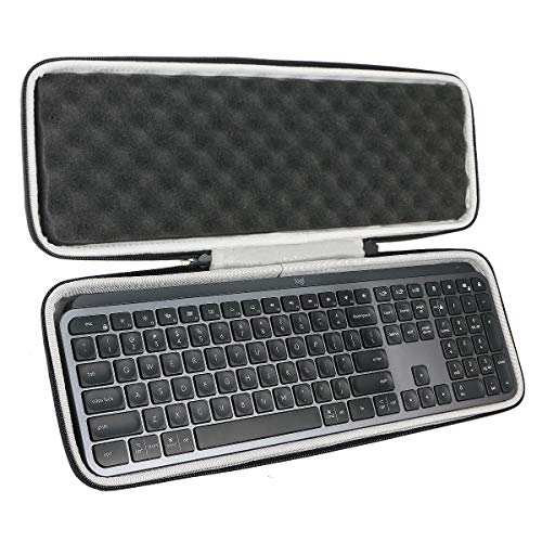 khanka Hartschalen-Reiseetui Ersatz für Logitech MX Keys S/MX Keys Mini/MX Keys Advanced Wireless Beleuchtete Tastatur, Graphit, nur Hülle von Khanka