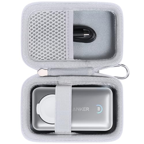 khanka Hartschalen-Reisehülle, Ersatz für Anker MagGo Power Bank für Apple Watch, 10.000 mAh kompakter Akku, nur Hülle. (Weiß) von Khanka