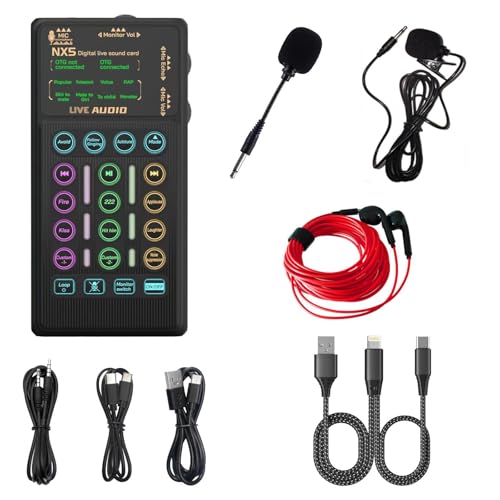 Tragbares Hand-Soundkarten-Set für Podacsting, Broadcasting, Living, Singen, Aufnahmen, Spielen mit Familien, Freunden, Geschenk Tragbares Hand-Soundkarten-Set für Podacsting, Broadcasting, Living, Singen, Aufnahmen, Spielen mit Familien, Freunden, Geschenk von Khyberah