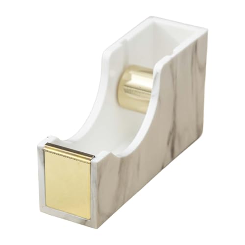 KiBcsLic Desktop -Klebebandspender Acryl gewichtete Nicht -Skid -Basis -Klebeband -Rollenschneider zum Maskieren, Gold von KiBcsLic