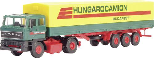 Kibri 14699 H0 LKW Modell Raba RABA 2-achs Zugmaschine mit HUNGAROCAMION Planenauflieger von Kibri