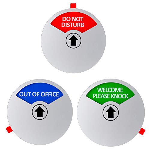 Kichwit Schild mit Aufschrift "Privacy & Office" – "Do Not Disturb, Out of Office, Welcome Please Knock", 12,7 cm, silberfarben von Kichwit