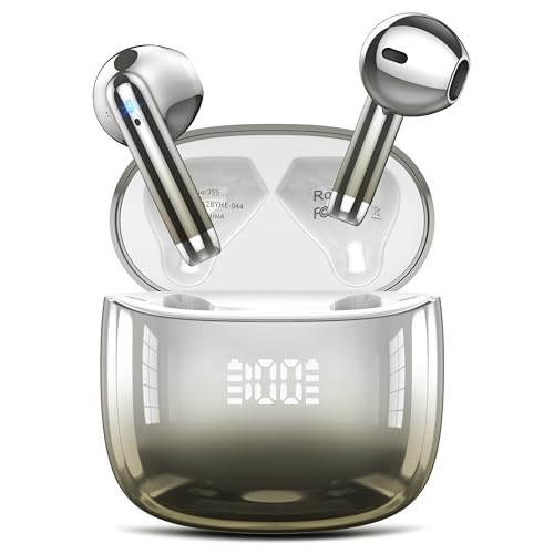 Bluetooth Kopfhörer, Kopfhörer Kabellos Bluetooth 5.3 In Ear Kopfhörer mit 4 ENC Mic, HiFi Stereo, 40H Kabellose Kopfhörer Tiefer Bass Wireless Earbuds, LED-Anzeige, IP7 wasserdichte Ohrhörer, Beige von Kicoeon