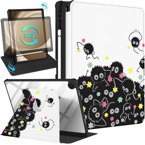 Kidcube Schutzhülle für Samsung Galaxy Tab A9 Plus, 27,9 cm (11 Zoll), für Damen, Mädchen, Kinder, niedliches Folio-Cover mit Stifthalter, Cartoon-Design, Cooles, einzigartiges Design, drehbarer von Kidcube