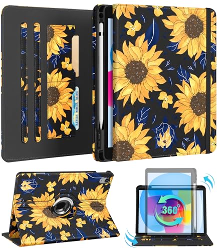 Kidcube Schutzhülle für iPad 10. Generation 2022, iPad (A16) Hülle 11. Generation 2025 – Frauen und Mädchen, niedlich, drehbarer Ständer, Folio-Schutzhülle mit Stifthalter und Kartenschlitz, von Kidcube