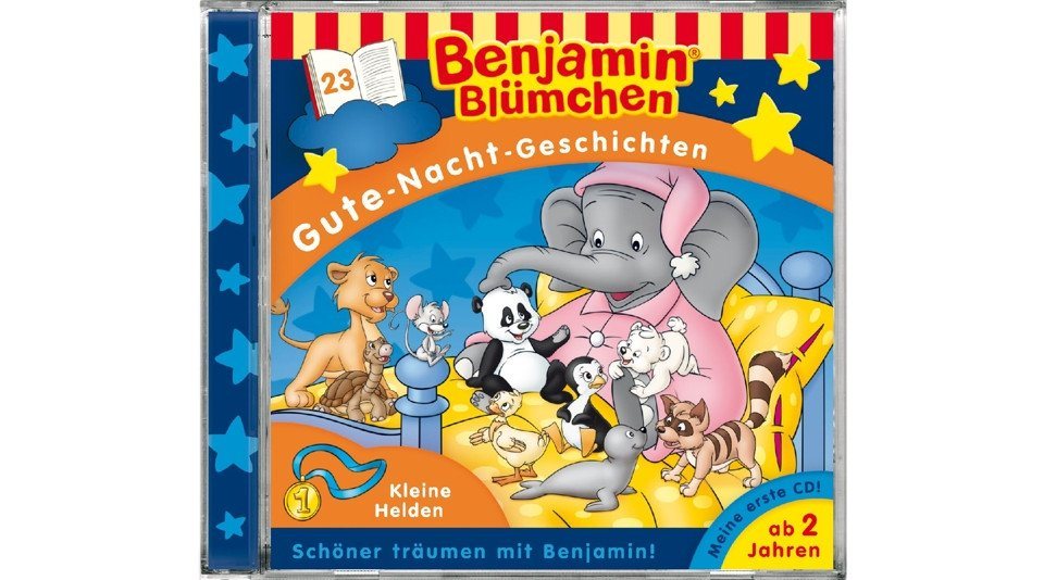 Kiddinx Hörspiel-CD Benjamin Blümchen, Gute-Nacht-Geschichten, Kleine Helden. Tl.23, Au... von Kiddinx