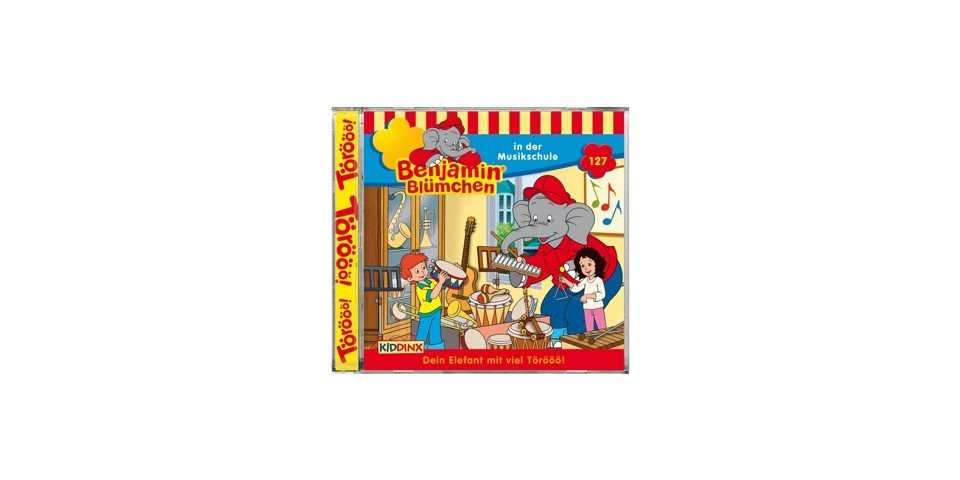 Kiddinx Hörspiel-CD Benjamin Blümchen 127 - in der Musikschule von Kiddinx