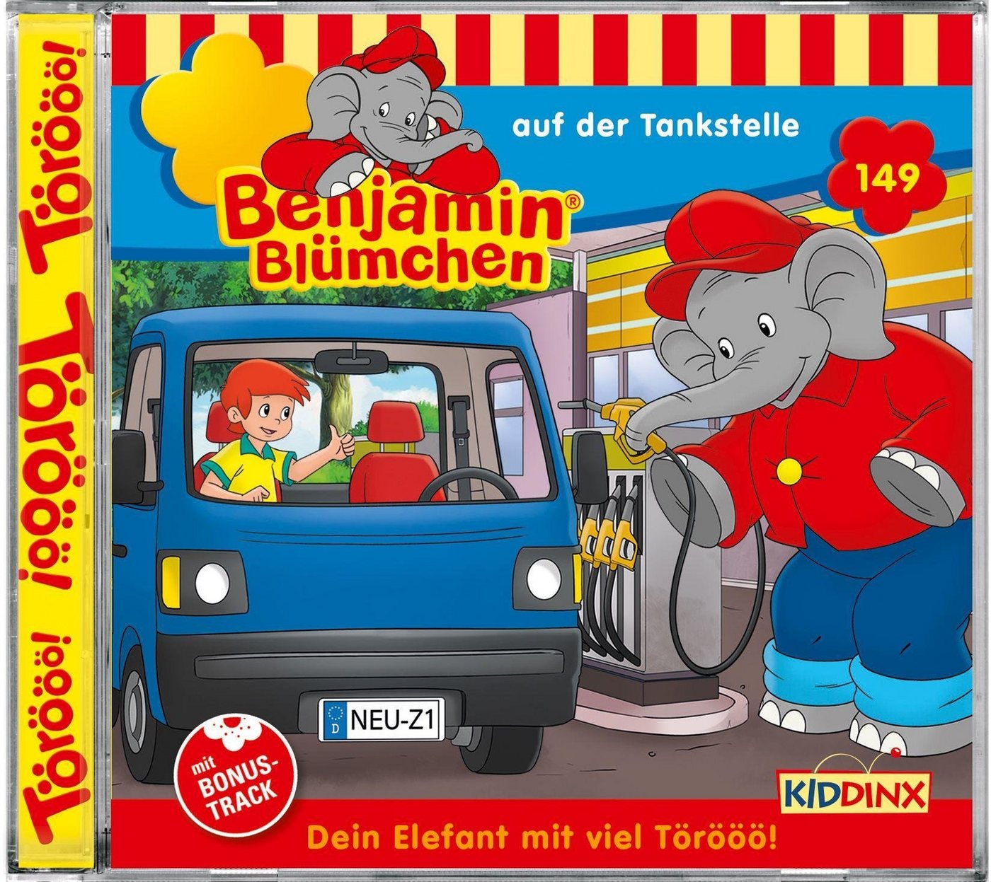 Kiddinx Hörspiel-CD Benjamin Blümchen 149 - auf der Tankstelle von Kiddinx