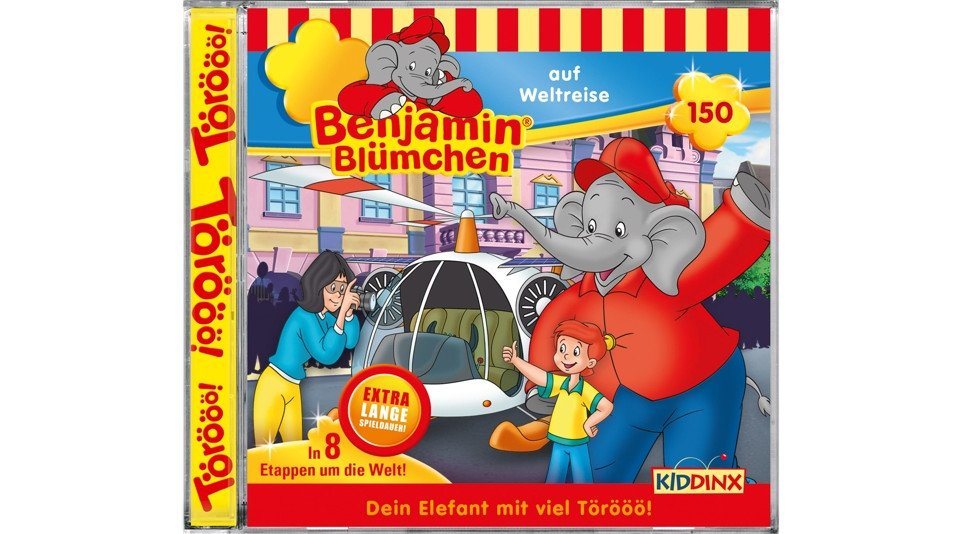 Kiddinx Hörspiel-CD Benjamin Blümchen 150 - Auf Weltreise von Kiddinx
