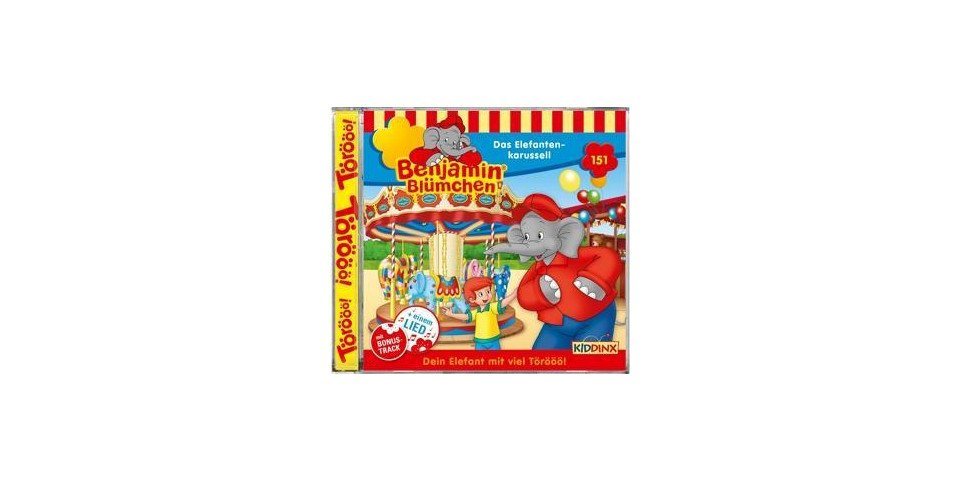 Kiddinx Hörspiel-CD Benjamin Blümchen 151 - Das Elefantenkarussell von Kiddinx