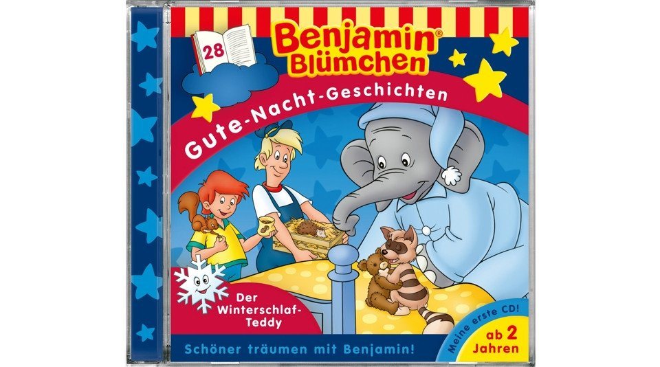 Kiddinx Hörspiel-CD Benjamin Blümchen Gute-Nacht-Geschichten - Der Winterschlaf-Teddy, ... von Kiddinx