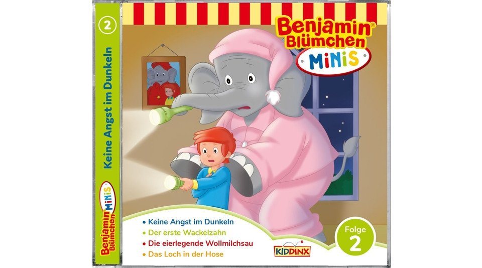 Kiddinx Hörspiel-CD Benjamin Blümchen Minis - Keine Angst im Dunkeln, 1 Audio-CD von Kiddinx