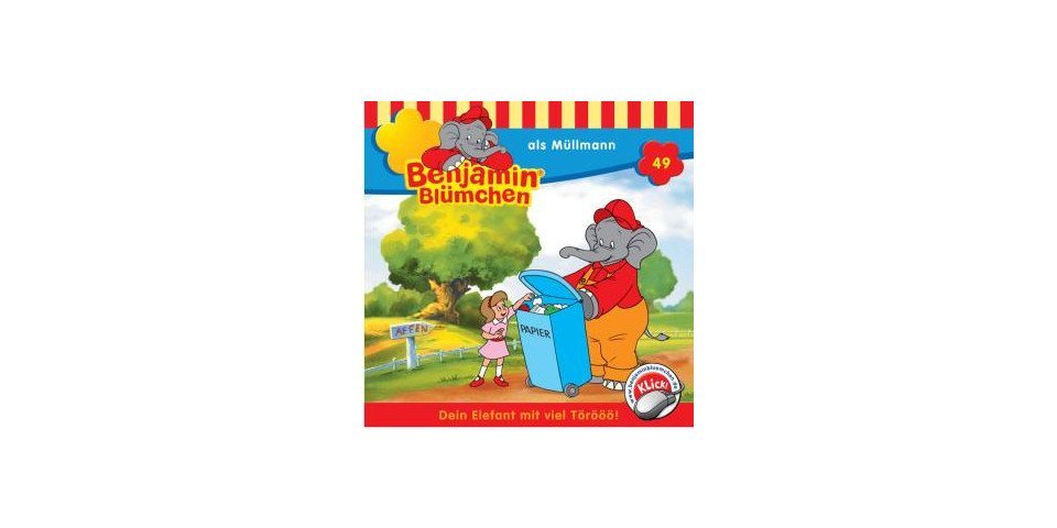 Kiddinx Hörspiel-CD Benjamin Blümchen als Müllmann, 1 CD-Audio von Kiddinx