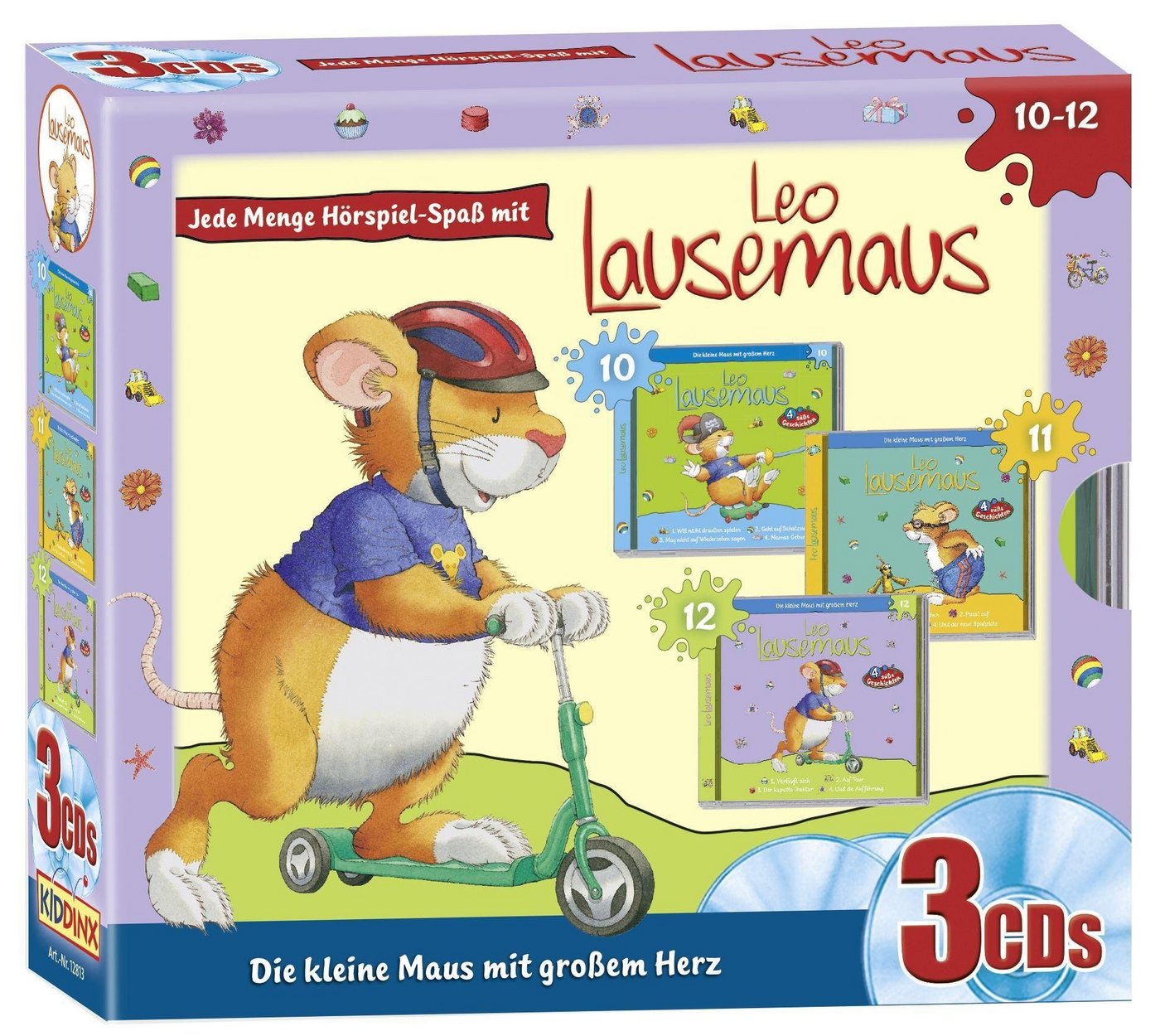 Kiddinx Hörspiel-CD Leo Lausemaus - 4. Box (F.10-12) von Kiddinx