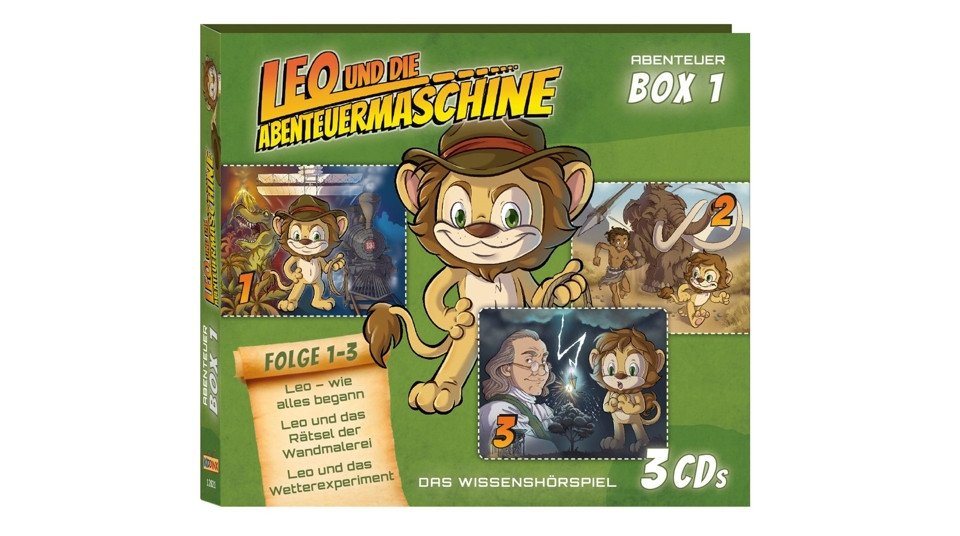 Kiddinx Hörspiel-CD Leo & die Abenteuermaschine 3er CD-Box. Box.1, 3 Audio-CD von Kiddinx